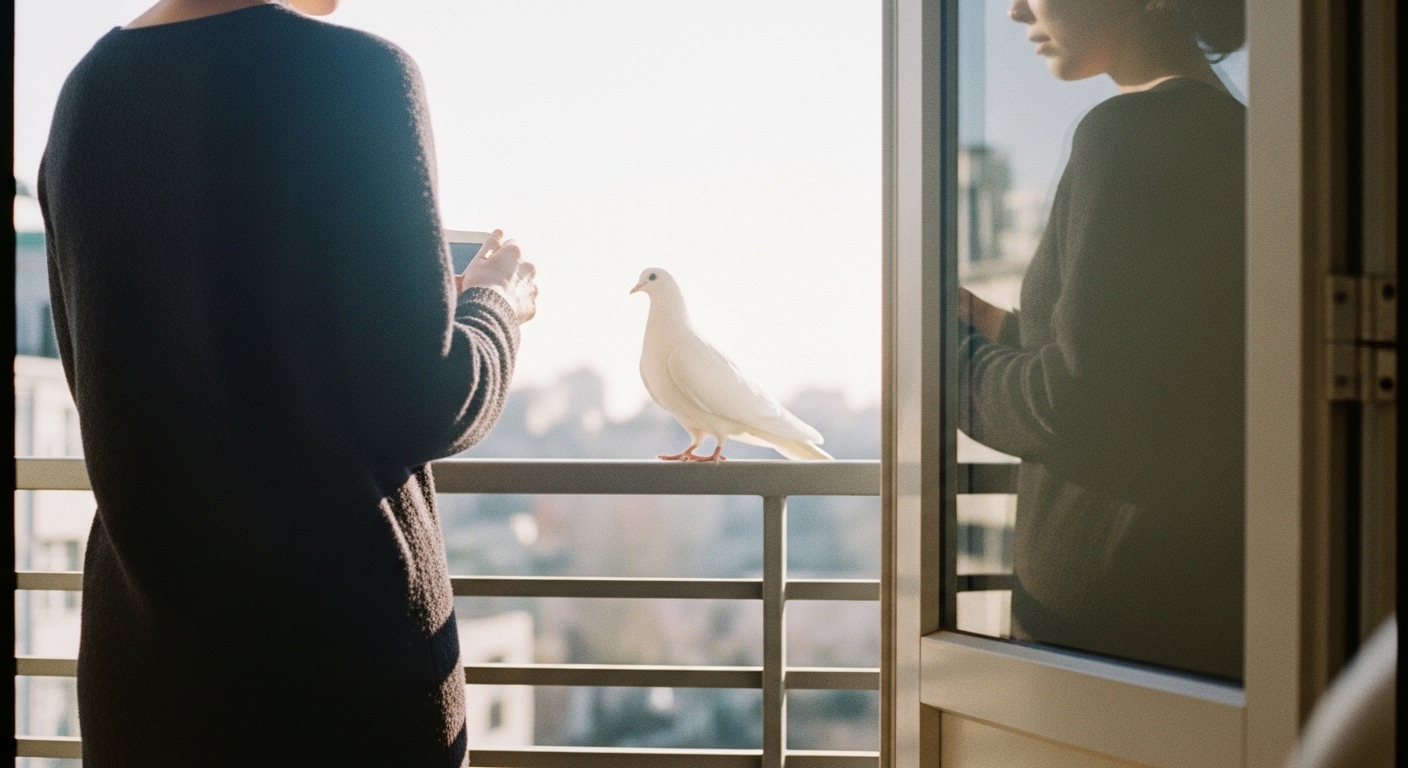 鳩　ベランダ　スピリチュアル